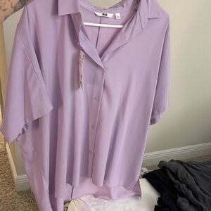 Uniqlo Lavender Button Down Shirt